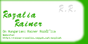 rozalia rainer business card
